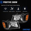 oEdRo Headlight Assembly Compatible with 2001 2002 2003 2004 Tacoma