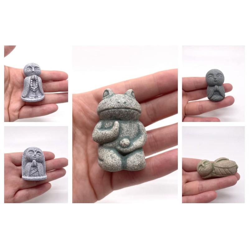 RemeeHi Jizo Set Healing Cute Small Figurine Prayer Jizo Sama