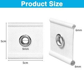 XHTXHT Pack of 10 Piping Eyelets for Piping Rail, Piping Strips Hooks RV Piping Hooks Accessories for Secure Attachment, for Caravanning, Camping Accessories, Sun Sail, Hanging Clothes (White)