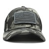 USA Flag Hat Camo Gray Detachable Patch Micro Mesh Tactical