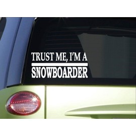 EZ-STIK Trust me SnowboarderH628 8 inch Sticker Decal Snowboarding Snow ski Suit