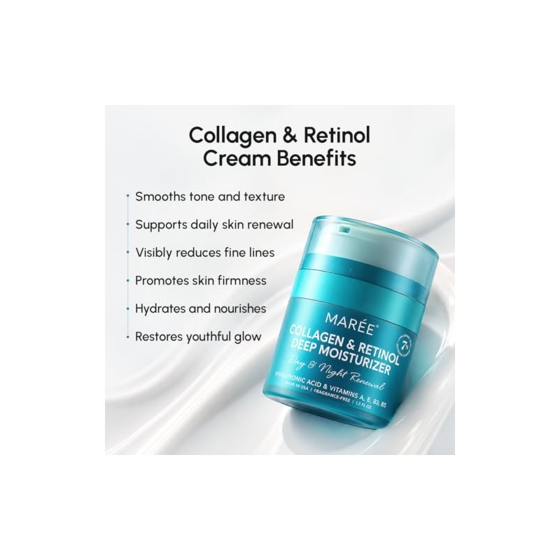 Maree Crema Hidratante Facial Retinol Rostro Antienvejecimiento Colágeno