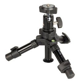 Slick 217115 SLIK Desktop Tripod with Portable Pouch Mini 3 BH, 2 Tiers, Lever Lock, Free Head Included