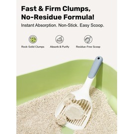 FUKUMARU Tofu Cat Litter, 12lb Fast Clumping & Odor Control, Gardenia Scent, Natural Bean Dregs & Cassava Starch, Dust-Free, Flushable, Low Tracking, Ultra Absorbent, Lightweight, 6lb x 2 Bags