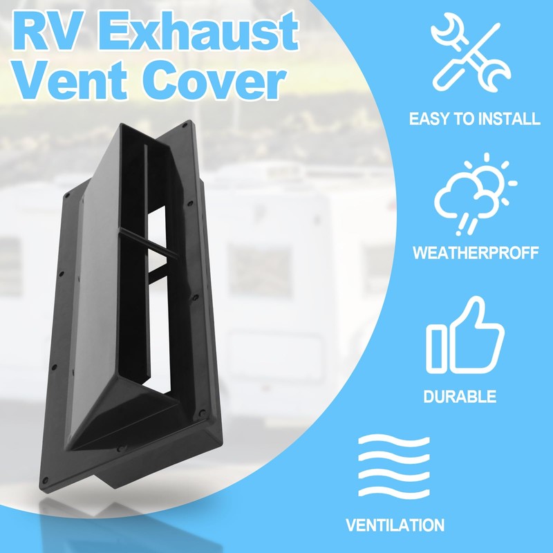 Gekufa RV Exhaust Vent Cover– Fits Camper, Trailer, Motorhome Range