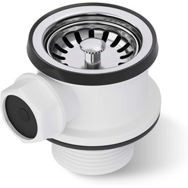 Aquade Strainer Basket Valve 70 mm – Strainer Basket Sink – Siphon Sink Set for Kitchen – Sink Drain – Model: Overflow Connection