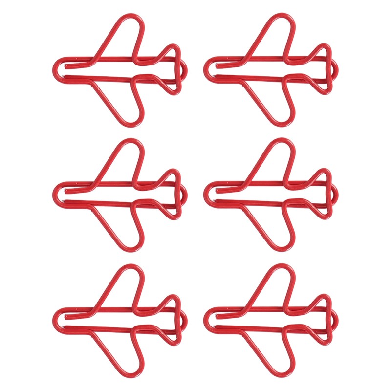 100Pcs Plane Shaped Paper Clips Cute Anti Slip Multipurpose for