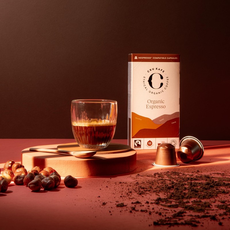 Cru Kafe Organic Arabica & Robusta Espresso Single-Serve Coffee Pods