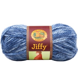 Lion Brand Yarn 450-400B Jiffy Yarn, Denim Spray