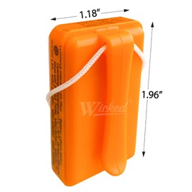WICKED Life Jacket Strobe Light for Man Overboard Survival Vest; Water Activated, High Intensity Beam Locator, Emergency Long Range Rescue LED Flashing Beacon (4)