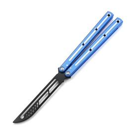 Flip Rod with Effective Bushing CNC Aluminum Integral Channel Handle Training Folding Tool (Blue)