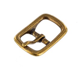 1210 Antique Brass, Center Bar Buckle, Solid Brass-LL, 3/4"