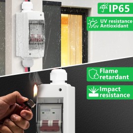 Cnlonqcom Solar Panel Disconnect Switch 32 Amp 500V DC Miniature Circuit Breaker with PV C