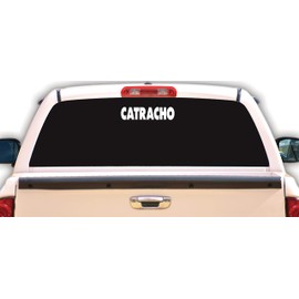 Catracho Decal Car Window Laptop Vinyl Sticker Honduras Adhesive Trokas Sticker (12" x 3.1", White)