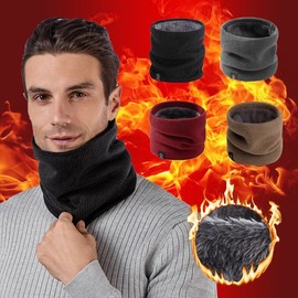 Winter fleece-lined neck warmer thermal motorcycle neck gaiter cold-weather gear fur warmer men women thermal neck hood hiking fishing sports mask / 겨울 기모 넥워머 방한 오토바이 목토시 방한용품 털워머 남자 여성 보온 목두건 등산 낚시 스포츠 마스크