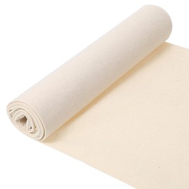 BOHUIZ 100% Cotton Muslin Fabric, 63x19 Inch Unbleached Muslin Linen Fabric, Natural Color Medium Weight Draping Fabrics Suitable for Sewing, Embroidery, Garments, Crafts