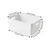 ATRDTO 6 Pack Plastic Storage Bins and Baskets, White Kitchen