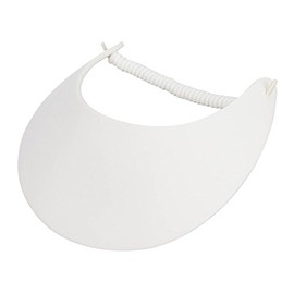 Fabric Foam Sun String Visor, White