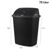 Gloreen 70 L Swing Top Lid Garbage Bins, Black, 4