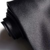 Paris 16k Necktie, Black, Large Size, Plain, Men's, Formal, Funeral,