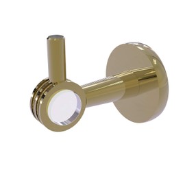 Allied Brass CV-20D-UNL Clearview Collection Robe Hook with Dotted Accents Unlacquered Brass