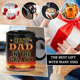 AGGLOMEKC Dad Gifts - Dad Mug - Fathers Day Birthday Christmas Gifts for Dad - Dadalorian Mug - Best Dad In The Galaxy - Presents for Daddy Papa Fathers Day Grandpa Husband from Daughter Son Mug 11OZ