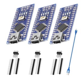 Nano V3.0 Board with Cable, AYWHP 3PCS Nano Board ATmega328P, CH340G Chip 5V 16M, Microcontroller Compatible with Arduino Nano (Mini USB Port)