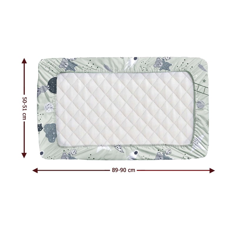 2 Pcs Crib Fitted Sheets (50x90 cm) - Made from