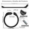 Candado para Bicicleta con Cable de Combinación Reajustable, 4 Dígitos,