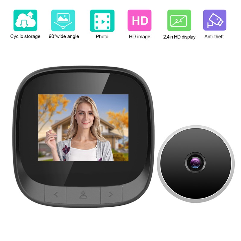 2.4in Smart Visual Door Viewer Digital Video Peephole Security Eye