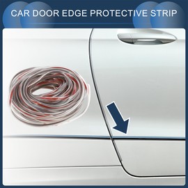 INFINAUTO Universal Car Door Edge Guards, Exterior 49.21ft U-Shaped Door Scratch Protection Guard PVC Clear, 1 Pc
