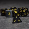 Sage's Treasures - Obsidian Gloss Finish Polyhedral Dice Set Dungeons