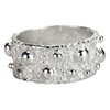 SILBERMOOS Women's Ring with Polka Dots Shiny Sterling Silver 925,