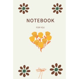 Cream Notebook with Lined Paper 12.520 inch x 9.250 inch, Floral Notebook-120 pages-Memo Notepad for office School Travel (Cream, Yellow, Krate and Green)