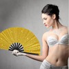 Tkocisa 2 Pack Glitter Large Folding Hand Fans for Line