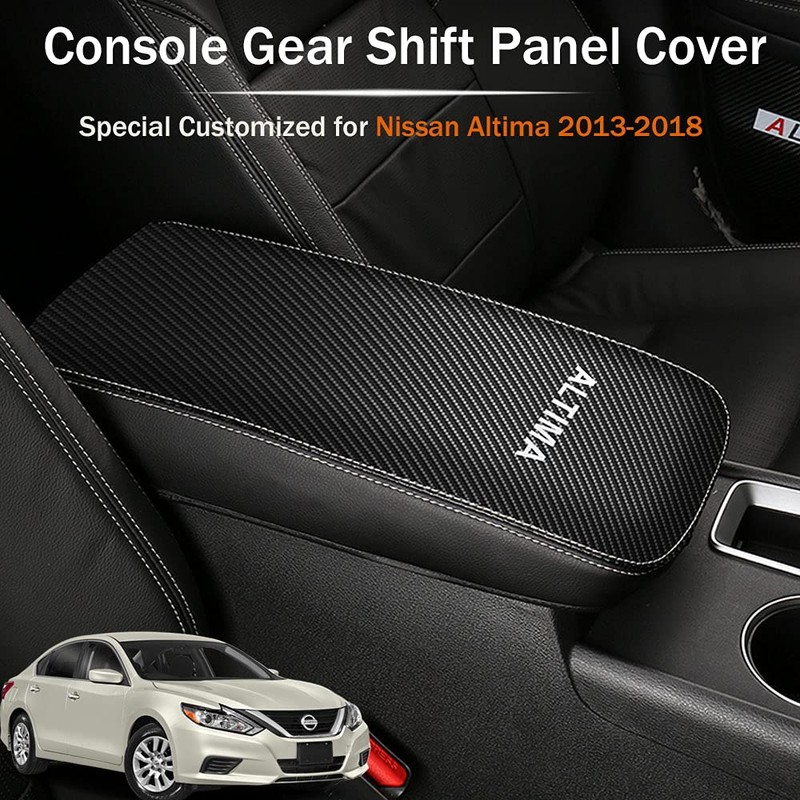 LEXLEY Armrest Box Cover Center Console Pad Waterproof Anti-Scratch Leather