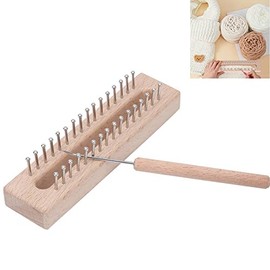 Knitting Looms Wooden Rectangular Crochet Yarn Needles Boards with Knitting Loom Hook for Scarf Socks Gloves Hats Making
