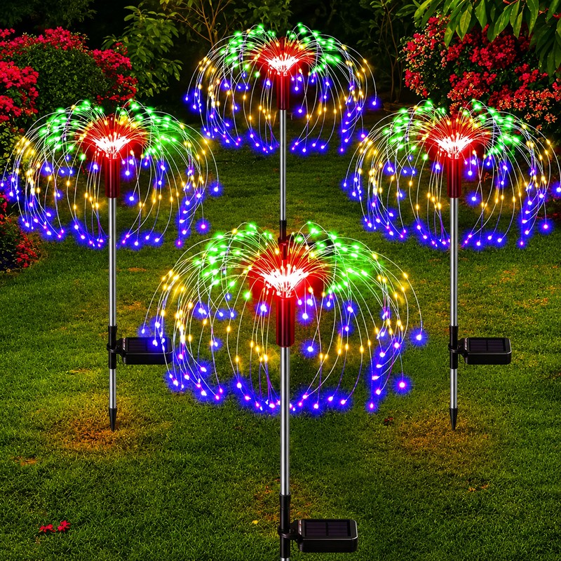 Solar Firework Garden Lights for Outdoor Decor – Waterproof Dandelion