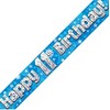 Signature Balloons 11th Birthday Blue Holographic Banner