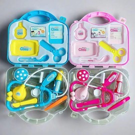 Doctor Toy Set, 12pcs/set Pretend Play Toy with Random Color Accessories, Doctor Game Toy, Imagination Inspiring Toy for Boys & Girls, Valentine's Day Gift - Color: Multicolor, Specification: Blue