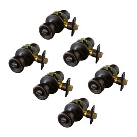 Design House 190694 Terrace 6-Way Universal Privacy Bed and Bath Door Knob Oil Rubbed Bronze 6-Pack