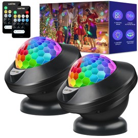 Luditek 2-Pack Party Karaoke Lights with Remote for Kids Party Supplies Dancing Birthday Decorations, USB Powered 6 Light Colors, Boys Toys Gifts for Christmas Party Decorations Home Room