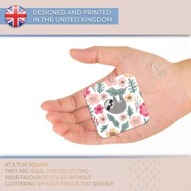 Destination Vinyl ltd Fridge Magnet - Pretty Sloth Flowers Cute Girl's for Office, Cabinet and Whiteboard, Magnetic Stickers, 46212