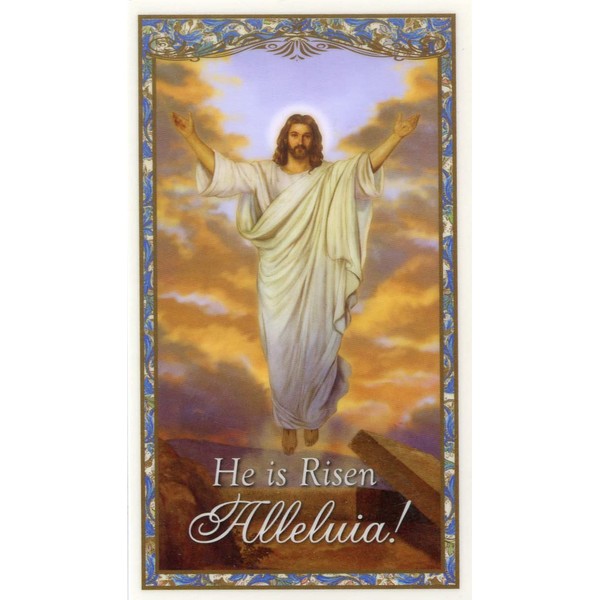 I Am The Resurrection N holy card - laminated -