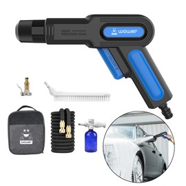 wower Pressure Washer Gun with Foam Cannon, Car Wash Kit, Portable High Pressure Water Sprayer w/16FT-49FT Hose & Adjustable Nozzle, Spray Gun kit for Cars/Floor/Fences/Patios Cleaning (HPG0002)