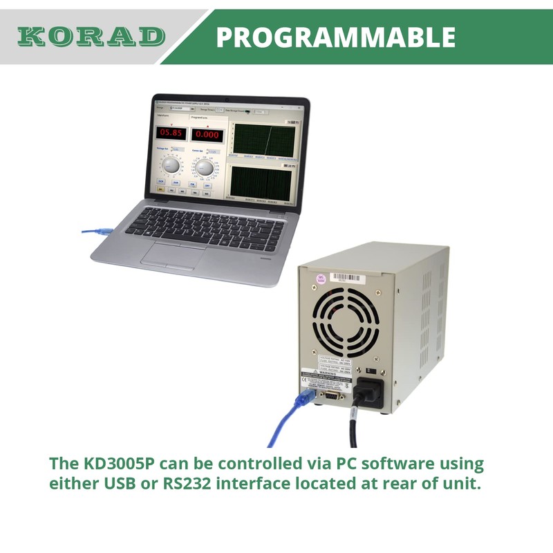 KORAD KD3005P - Programmable Precision Variable Adjustable 30V, 5A DC