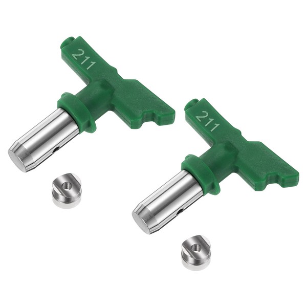 uxcell 2pcs Reversible Spray Tips for Airless Sprayer 211 Paint