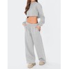 HeSaYep Women's Fleece Lined Sweatpants Wide Leg Baggy High Waisted