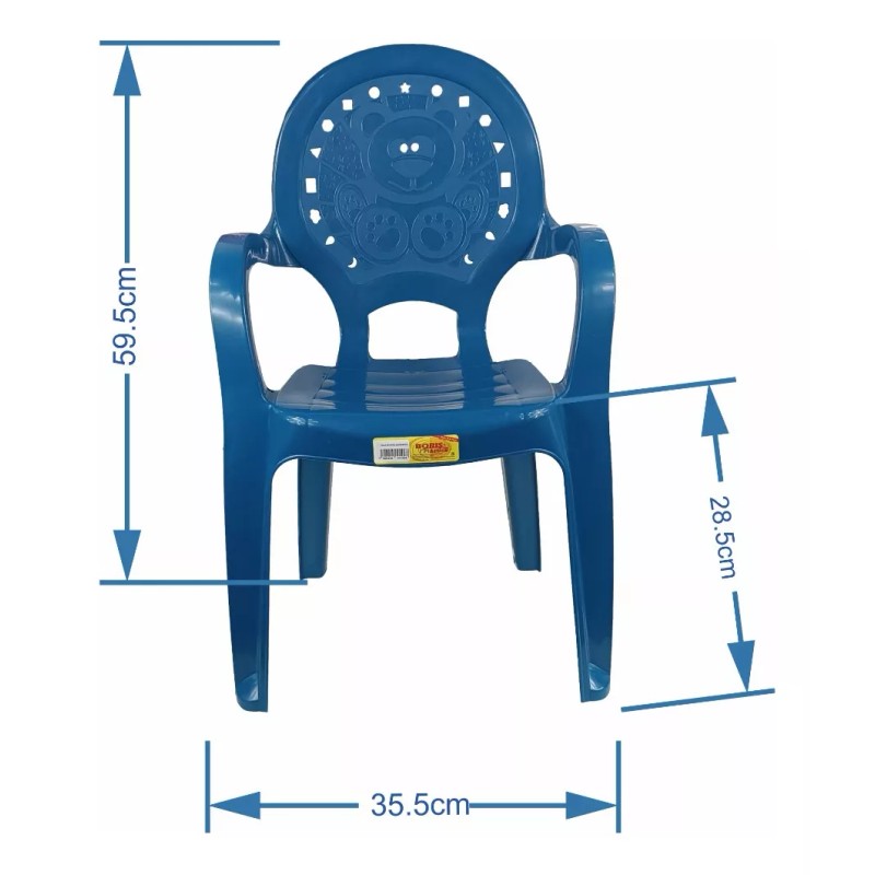 Boris 2 Sillas Infantiles De Platico Para Niño Colores Preescolar