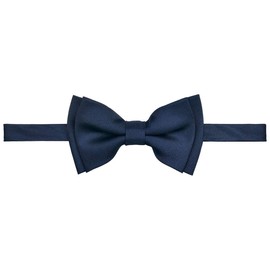 Retreez Pajarita de microfibra tejida de color mate sólido preatada para niño, Azul marino, 6-18 Meses